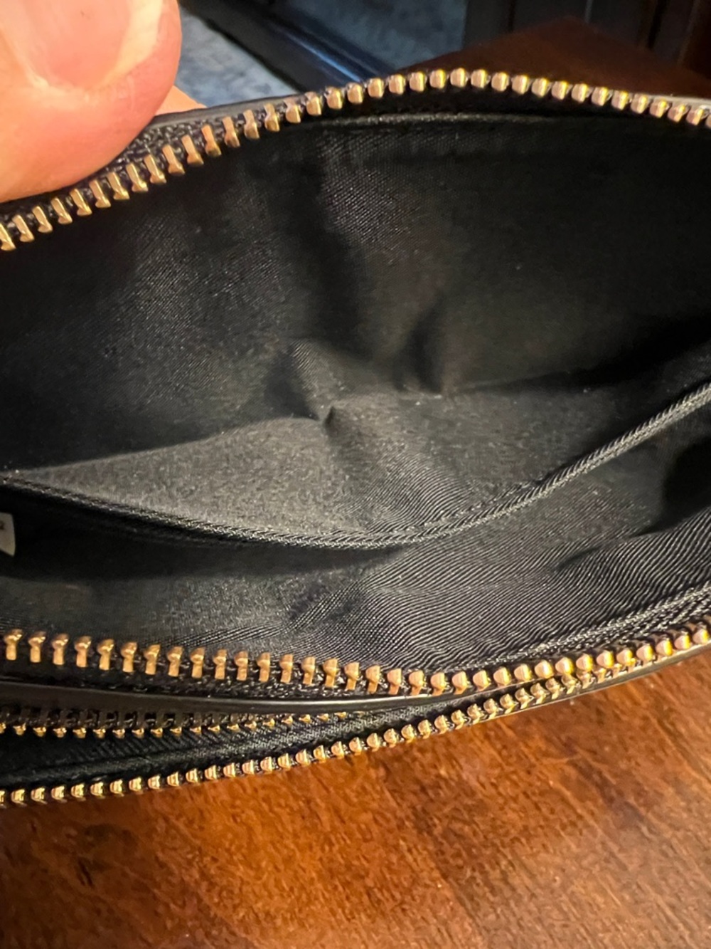 SOLD!!! Coach Dark Brown and Black Signature Canvas Wristlet - Picture 11 of 14